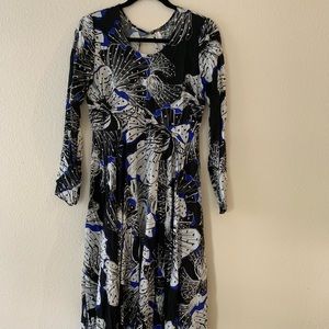 **SOLD**Free people floral long dress long sleeve